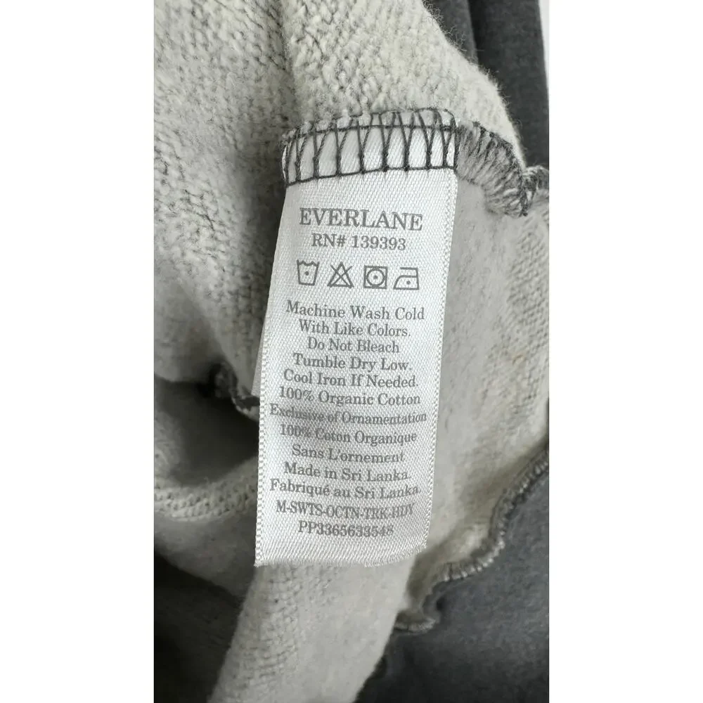Everlane The Track Organic Cotton Hoodie Pullover Mens Small Heather Grey New